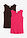 Top de canalé de algodón orgánico puro (2 unidades) - Pink lady/marrón oscuro - bonprix
