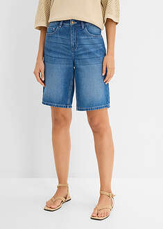Bermudas vaqueras, mid waist, con cintura cómoda