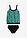 Tankini oversize (2 piezas) - Negro-azul mentol - bonprix