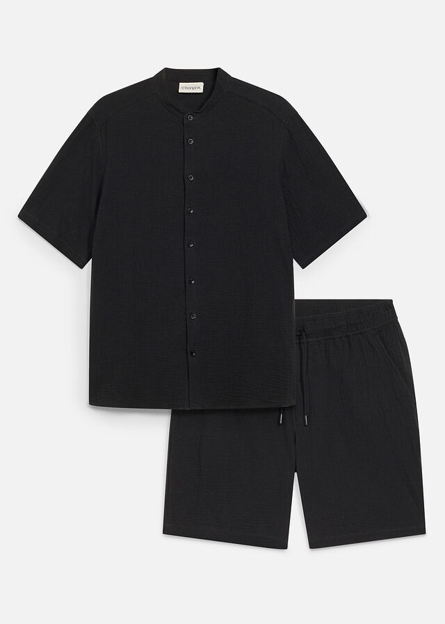 Pantalón corto de muselina y camisa (2 piezas)