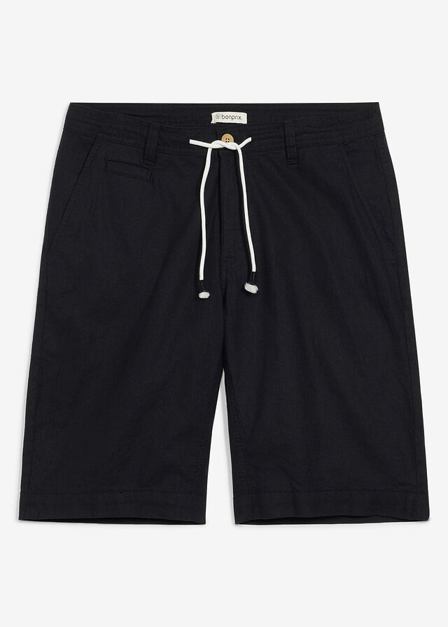 Bermudas de mezcla de lino ligero con corte regular