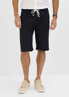 Bermudas de mezcla de lino ligero con corte regular