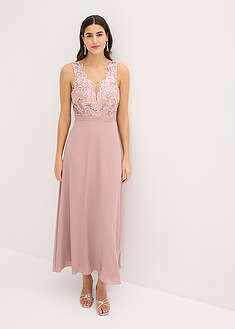 Vestido maxi con bordado de lentejuelas