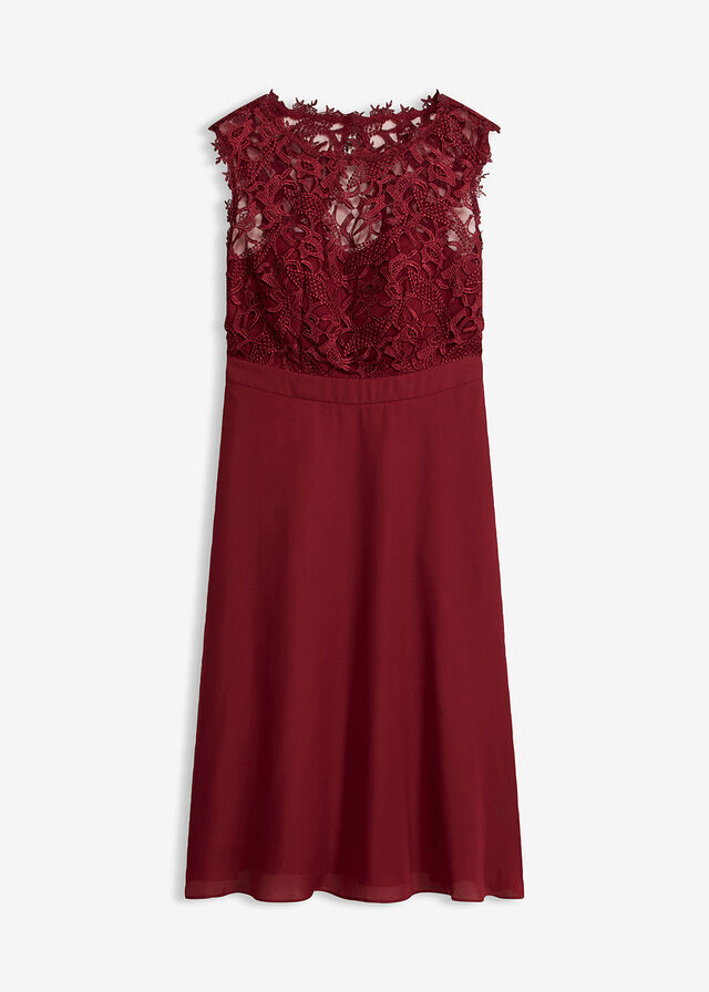 Vestido corto con encaje