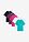 Camiseta larga ancha con cuello en V, manga corta (5 unidades) - esmeralda+mora+fucsia+blanco+negro - bonprix