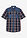 Camisa de manga corta con ribete vaquero - azul marino a cuadros - bonprix