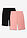 Pantalón ciclista con algodón orgánico (2 unidades) - Negro + rosa suave - bonprix