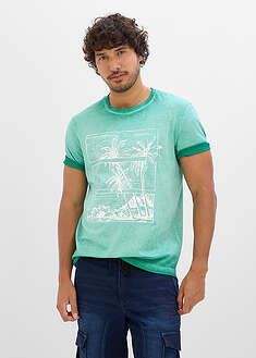 Camiseta de algodón orgánico con aspecto lavado
