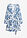 Vestido de viscosa fluida - Blanco-azul - bonprix