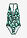 Bañador con cuello halter - piel de serpiente azul mentol-negro - bonprix