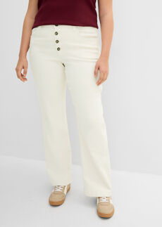 Vaqueros straight, high waist, elásticos