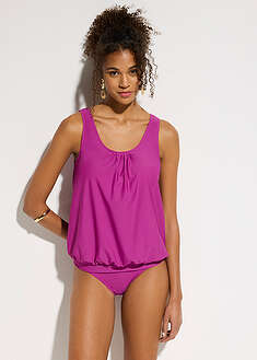 Top de tankini oversize con corte de globo