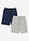 Bermuda de chándal - Azul marino: 100 % algodón (orgánico), gris claro jaspeado: 85 % algodón (orgánico), 15 % poliéster. - bonprix