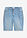 Bermudas vaqueras de talle medio con bordado y cinturilla elástica - Azul claro vaquero - bonprix