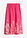 Falda midi de algodón orgánico puro - Pink lady/gris guijarro con estampado gráfico - bonprix