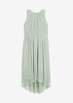 Vestido asimétrico de tul delicado y encaje