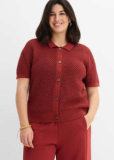 Chaqueta de punto ajour
