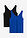 Top de algodón orgánico puro (2 unidades) - Azul cobalto/negro - bonprix