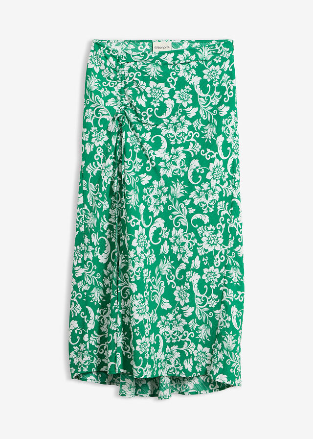 Falda midi de suave mezcla de viscosa