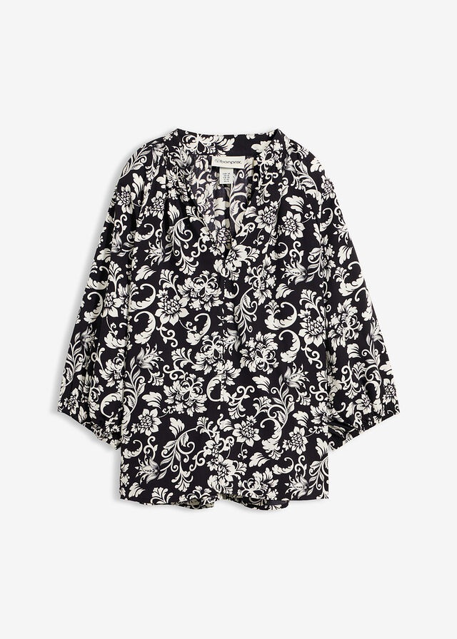 Blusa tipo túnica de viscosa suave