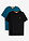 Camiseta de algodón orgánico puro (2 unidades) - Azul petróleo-negro - bonprix