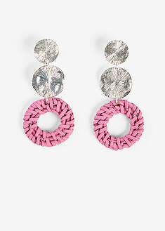 Pendientes con colgante de paja