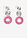 Pendientes con colgante de paja - Plateado-rosa - bonprix