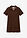 Vestido de froté hasta la rodilla con cuello tipo polo - marrón - bonprix