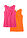 Top de mezcla de algodón orgánico elástico (2 unidades) - Naranja claro-pink lady - bonprix