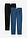 Vaqueros rectos de talle medio con cintura cómoda (2 unidades) - denim negro - bonprix