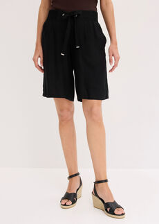 Bermudas de viscosa con cinturón