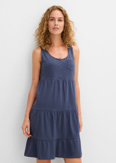 Vestido corto de punto de algodón