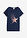 Camiseta con hilo flameado y manga corta - Azul marino - bonprix