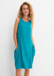 Vestido de punto de algodón con bolsillos