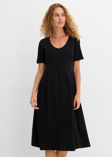 Vestido midi de punto de algodón