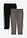 Paquete de 2 braguitas deportivas elásticas, 3/4 de largo, nivel 1 - negro+gris ahumado - bonprix