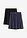 Falda de punto (2 unidades) - azul marino / negro topos - bonprix
