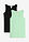 Top sin mangas elástico (2 unidades) - menta + negro - bonprix