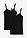 Top largo con tirantes finos de algodón (2 unidades) - Negro - bonprix