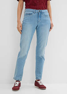 Vaqueros straight, mid waist, elásticos