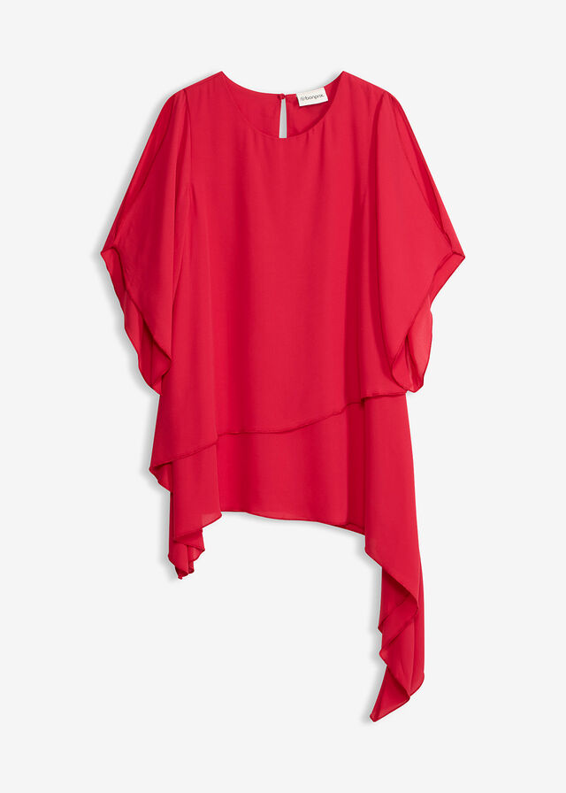 Blusa con cremallera con aspecto de capas