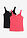 Top (2 unidades) - Rosa hibisco-negro - bonprix
