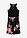 Vestido de punto con encaje - negro/rosa pálido con flores - bonprix