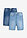 Bermudas vaqueras elásticas con entrepierna reforzada y corte regular (2 unidades) - azul piedra+azul claro denim - bonprix
